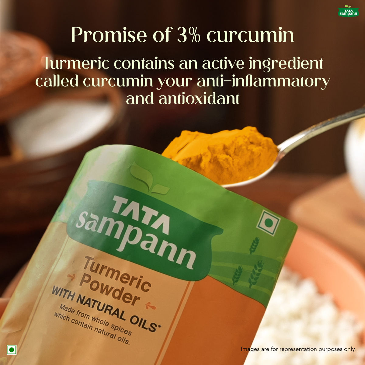 Tata Sampann Turmeric Powder With Natural Oils Haldi Powder