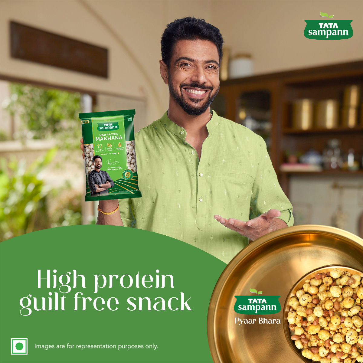 Tata Sampann High Protein Makhana (Foxnut) | Phool Makhana for Prasadam - 100% Natural and Fat Free