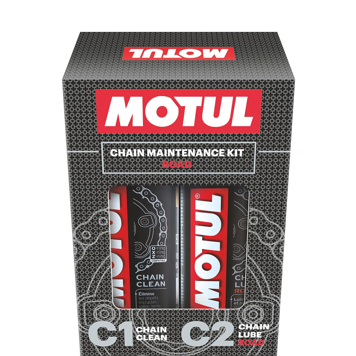 Motul Combo of C2 Chain Lube | 150 ml) and C1 Chain Clean for All Bikes | 150 ml