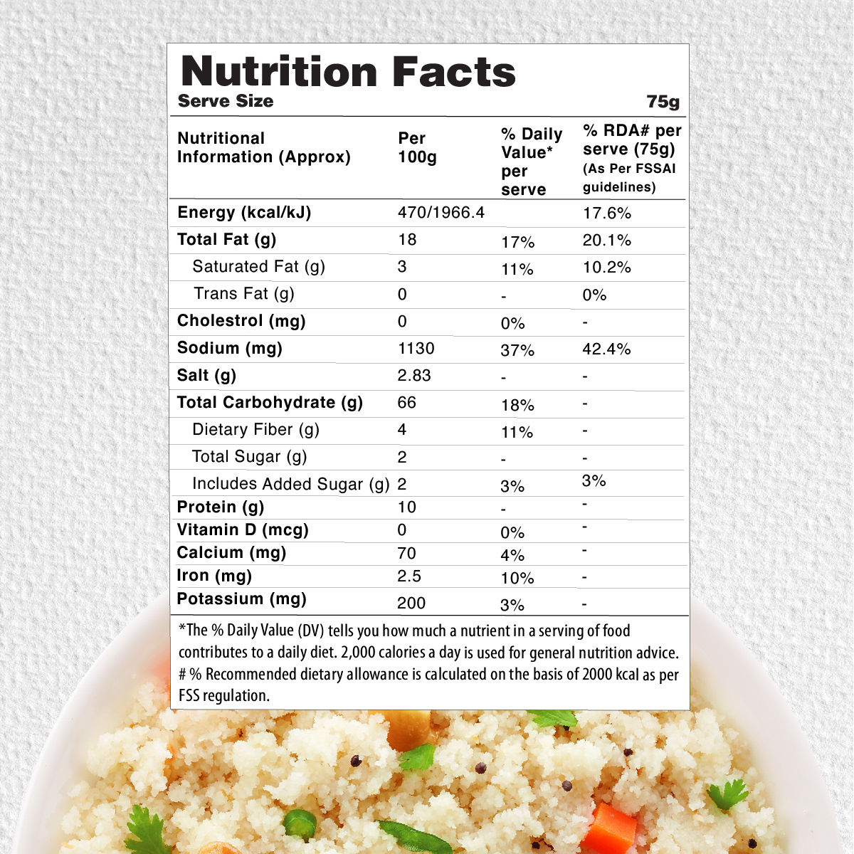 MOM Ghee Rava Upma with Bhujia 75 g Combo
