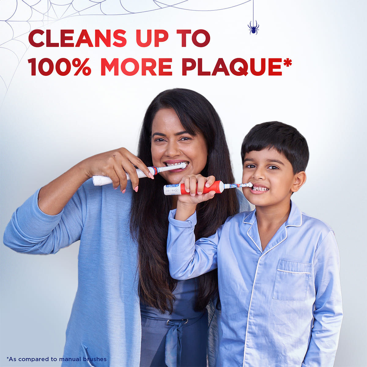 Oral - B Kids Spiderman Rechargeable Rotating Electric Toothbrush For | Multicolour