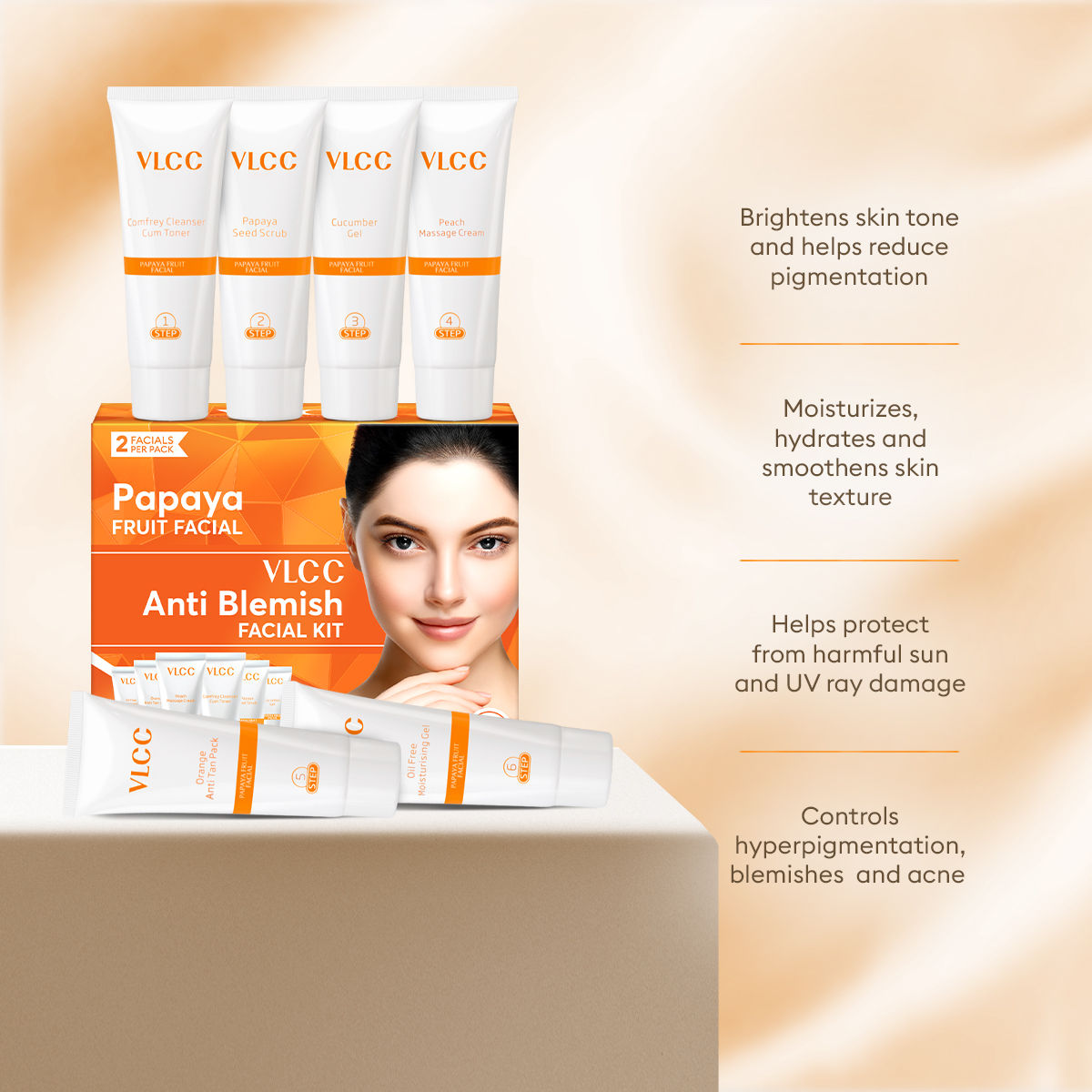 VLCC Papaya Fruit Single Facial Kit