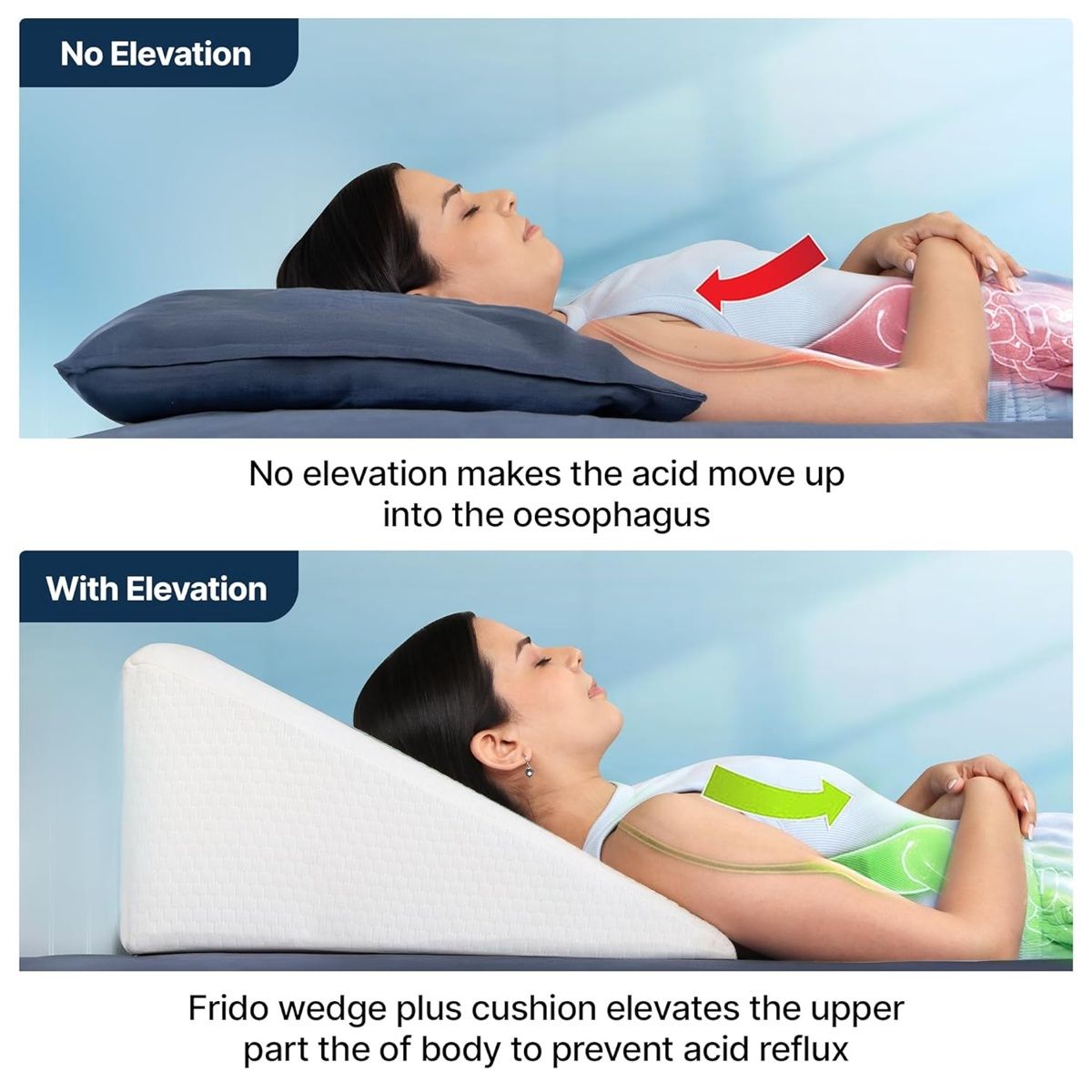 Frido Wedge Plus Pillow - White