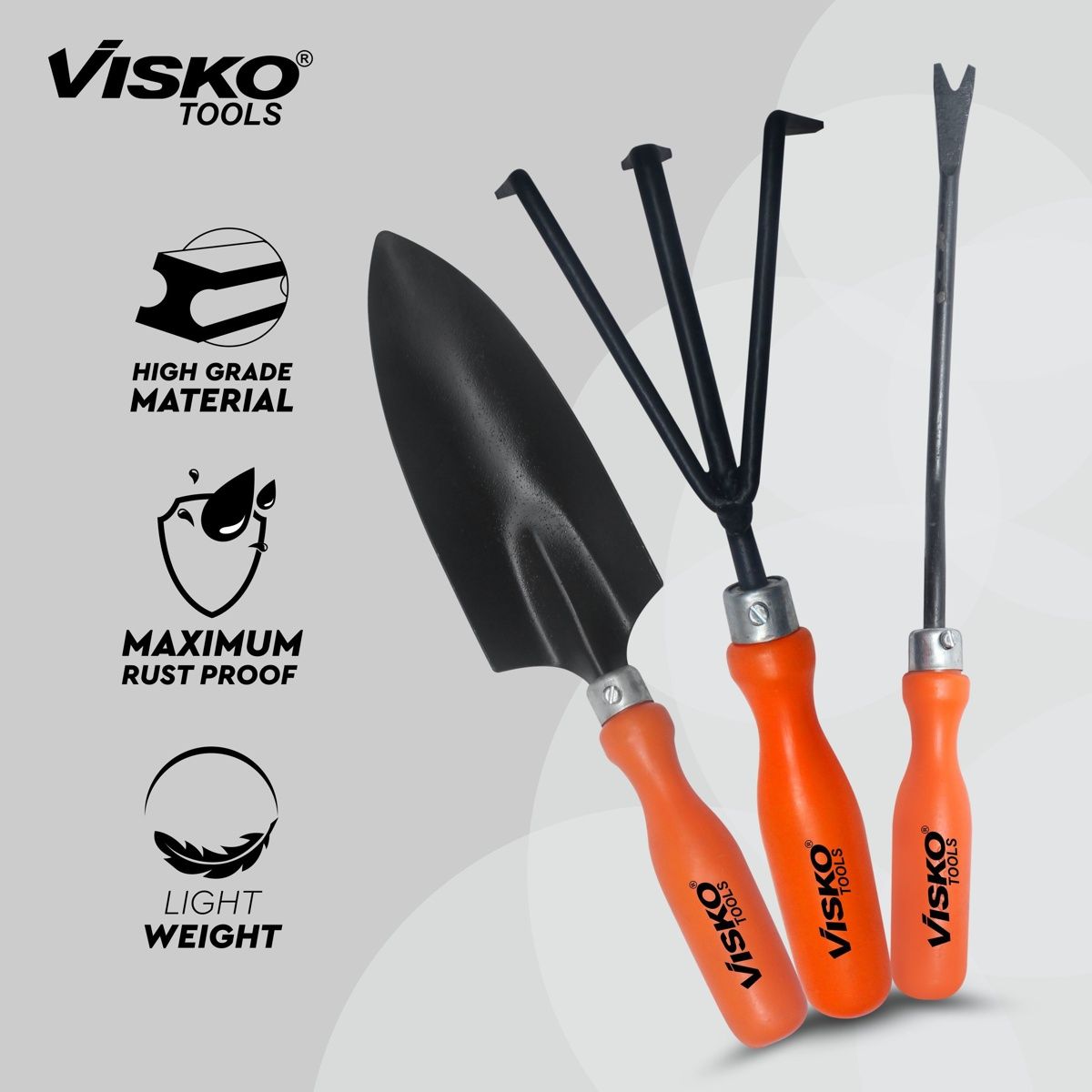 Visko 659 Garden Tools Set With 5 Pieces Garden Tool Kit