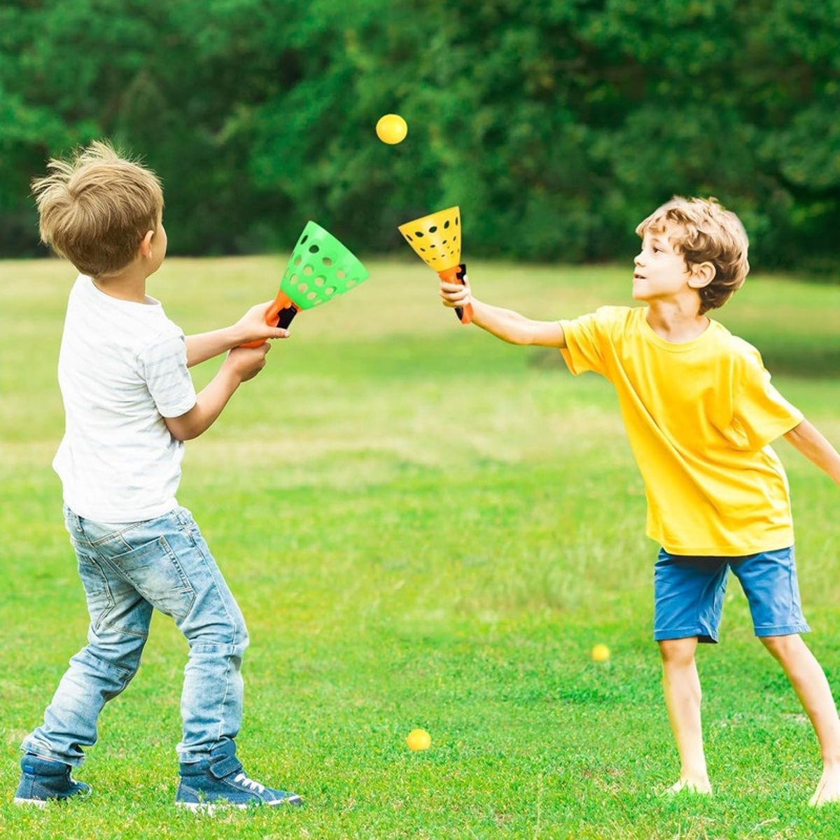 Fablue Pop N Catch Toy for Kids - 2 Player Indoor Outdoor Game For Kids - Multicolor