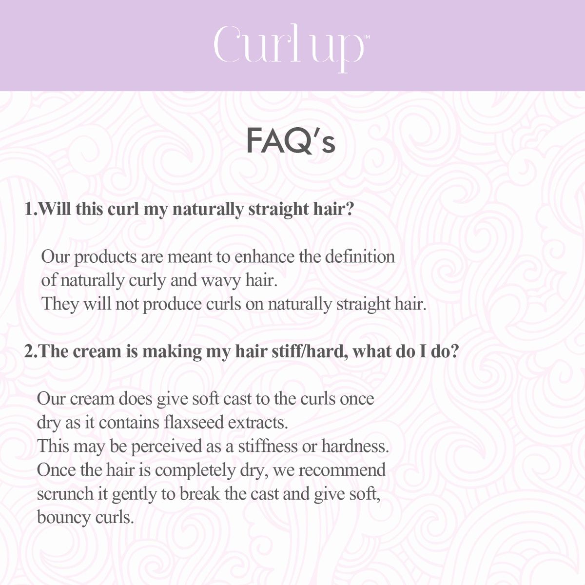 Curl Up Curl Defining Cream | All In One Leave In Conditioner | Hair Cream For Wavy & Curly Hair