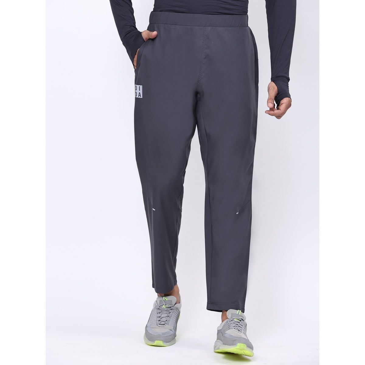 Dida Men's Track Pant Regular Comfortable Stretchable Dry-Fit | Grey - XL