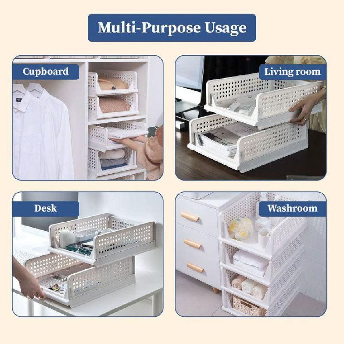 Homestrap Stack It Up Stackable Cloth Organizer 1 pc Combo