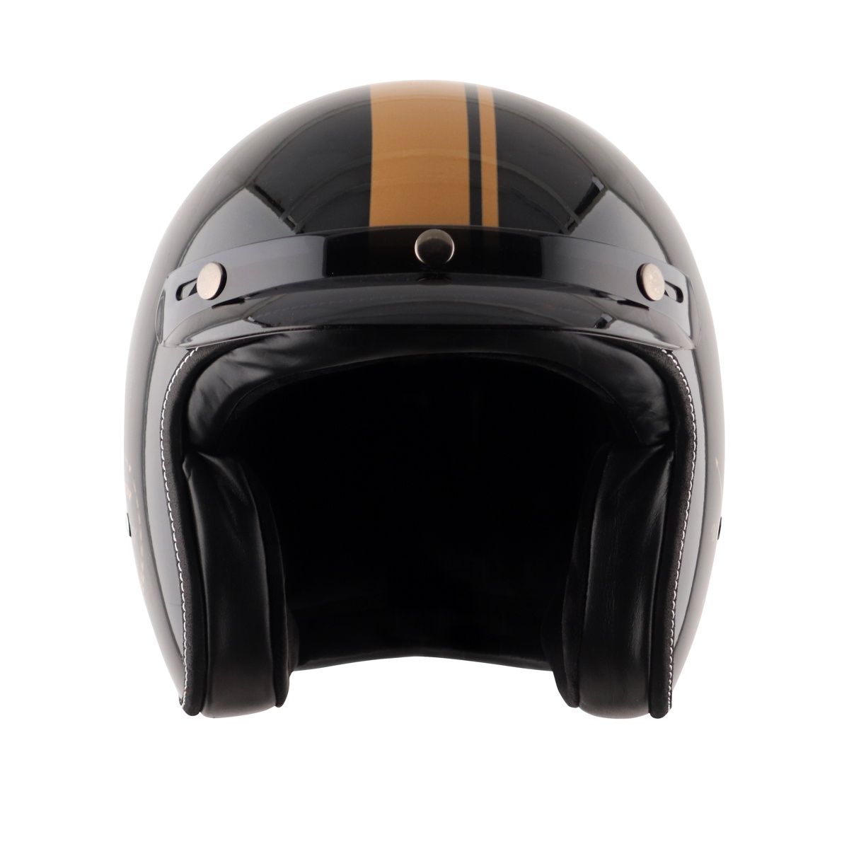 Axor Retro Jet Euro Globe Isi Ece And Dot Certified Open Face Helmet - Black Helmet - XL