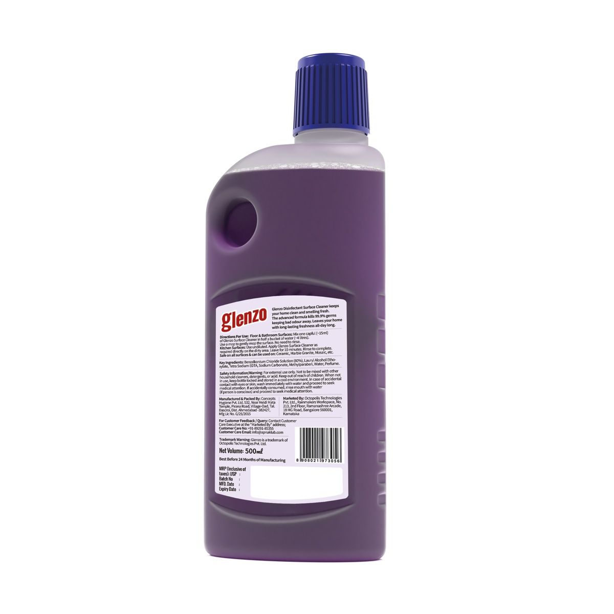 Glenzo Lavender Floor & Surface Cleaner