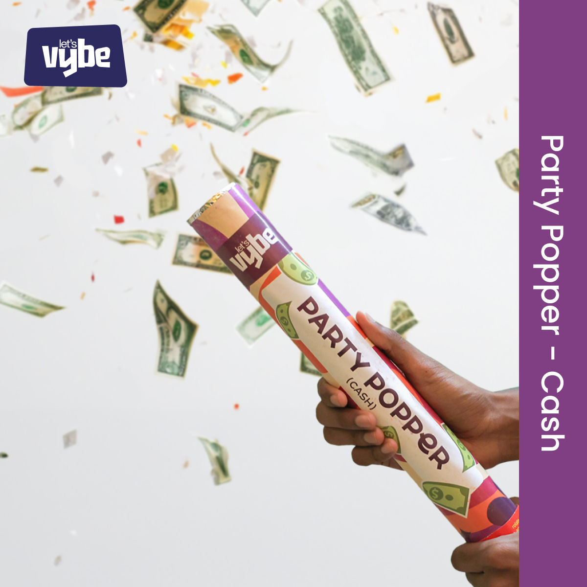 Let's Vybe Party Popper Cash
