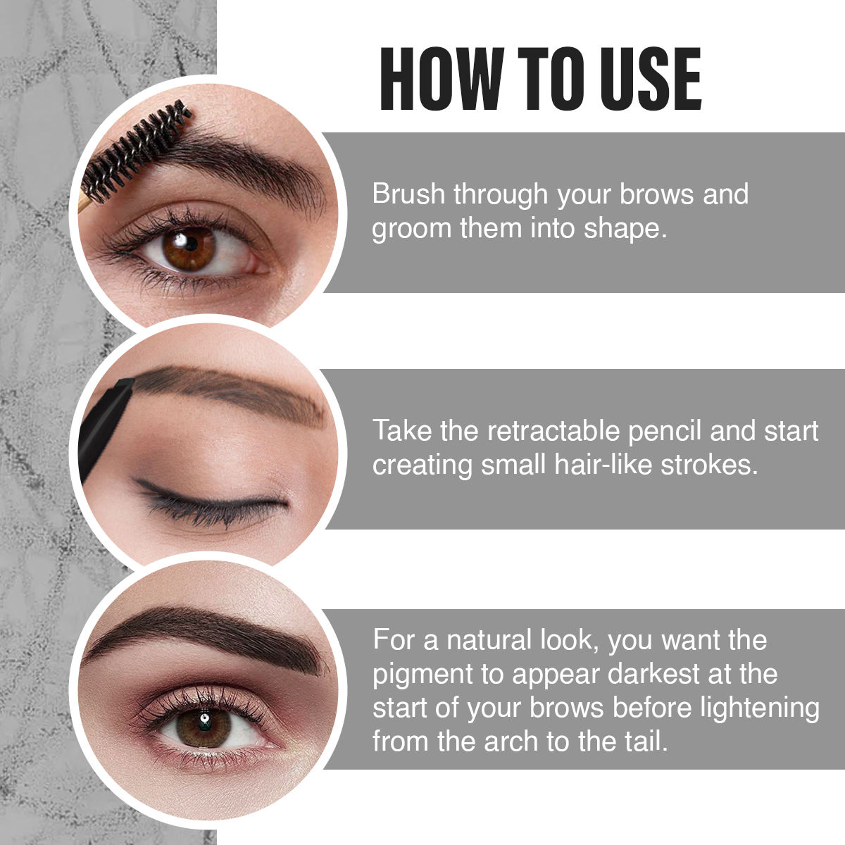 Insight Cosmetics Eyebrow Pencil - Brown | Waterproof