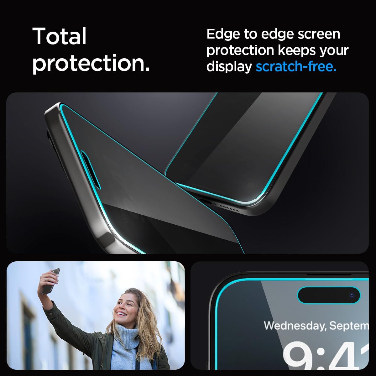 Spigen Ez Fit Privacy Tempered Glass Screen Protector Guard For Iphone 15 Pro Max- 2 Pack