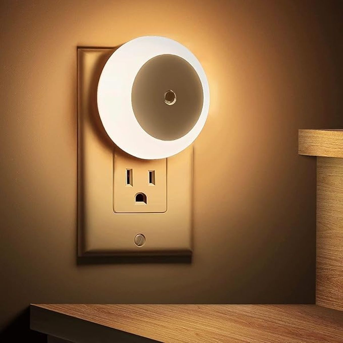 Hashwow Smart Round Led Night Light With Dusk To Dawn SenBAU