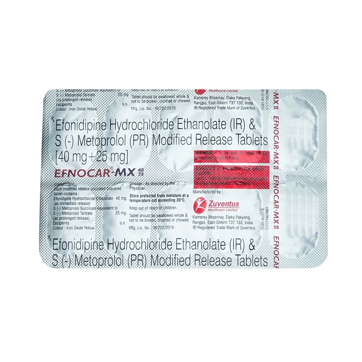 Efnocar MX 40/25 Tablet