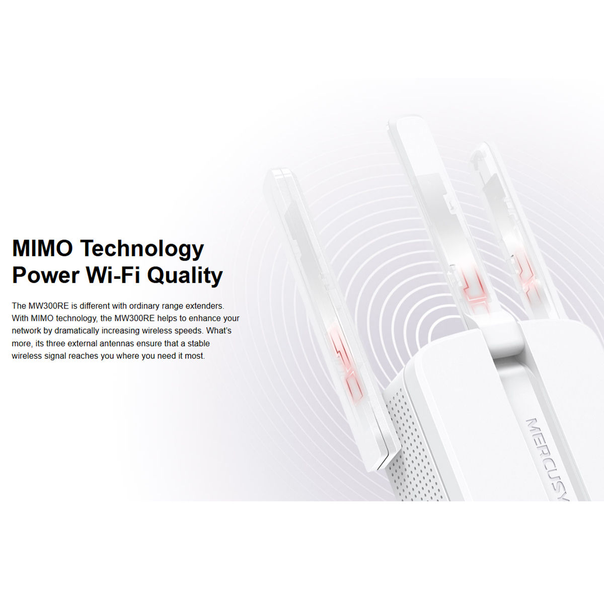 TP-Link MW300RE 300Mbps Whole-Home Wi-Fi Range Extender, Repeater, Booster, MIMO Technology