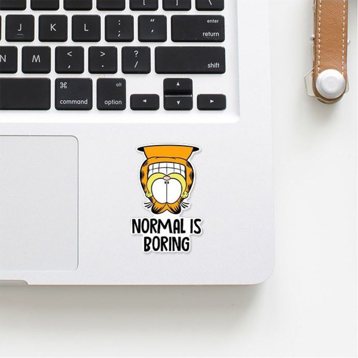 House Of Festivals Normal Is Boring - Garfield Official Sticker