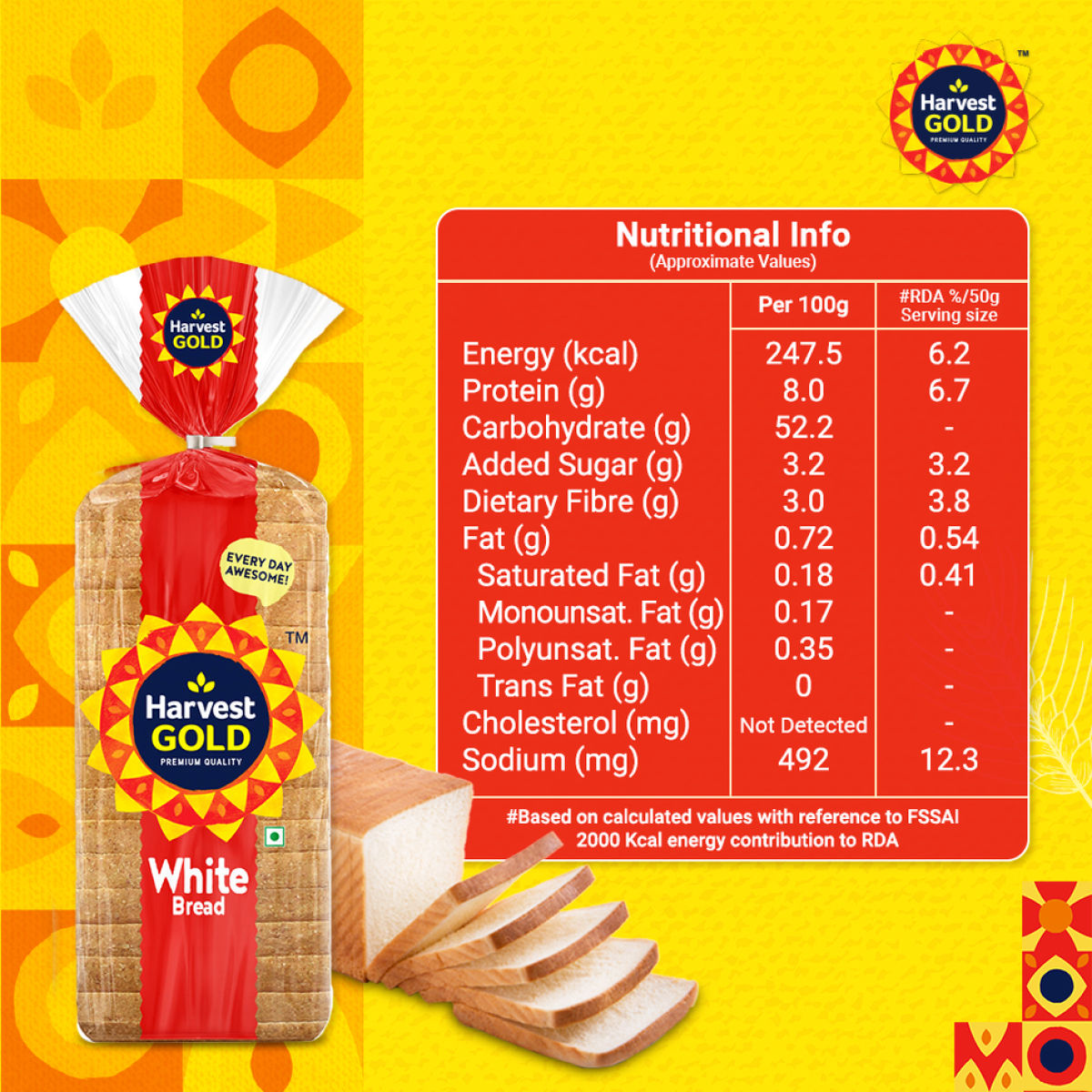 Hershey'S Spread - Cocoa With Almond Jar (150g) & Harvest Gold White Bread (700g) Combo 