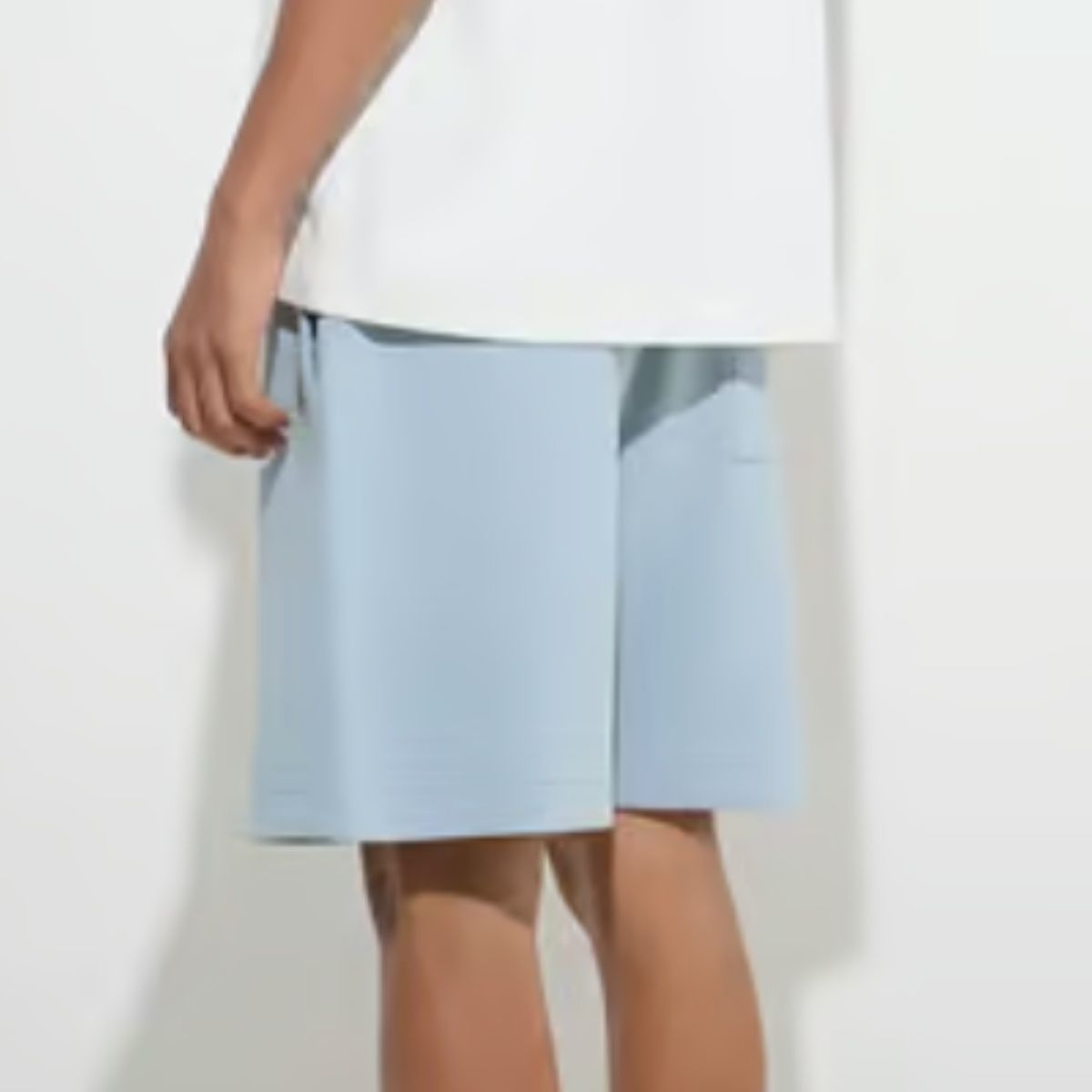 EQL Men's Pure Cotton Shorts | Light Blue - L