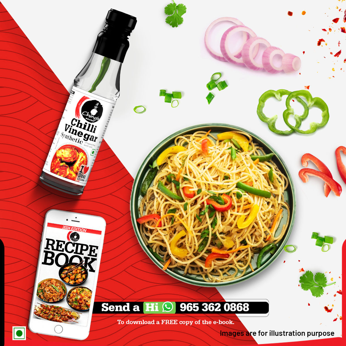 Ching's Secret White Chilli Vinegar (170 ml) & Ching's Secret Dark Soy Sauce (210 g) Combo