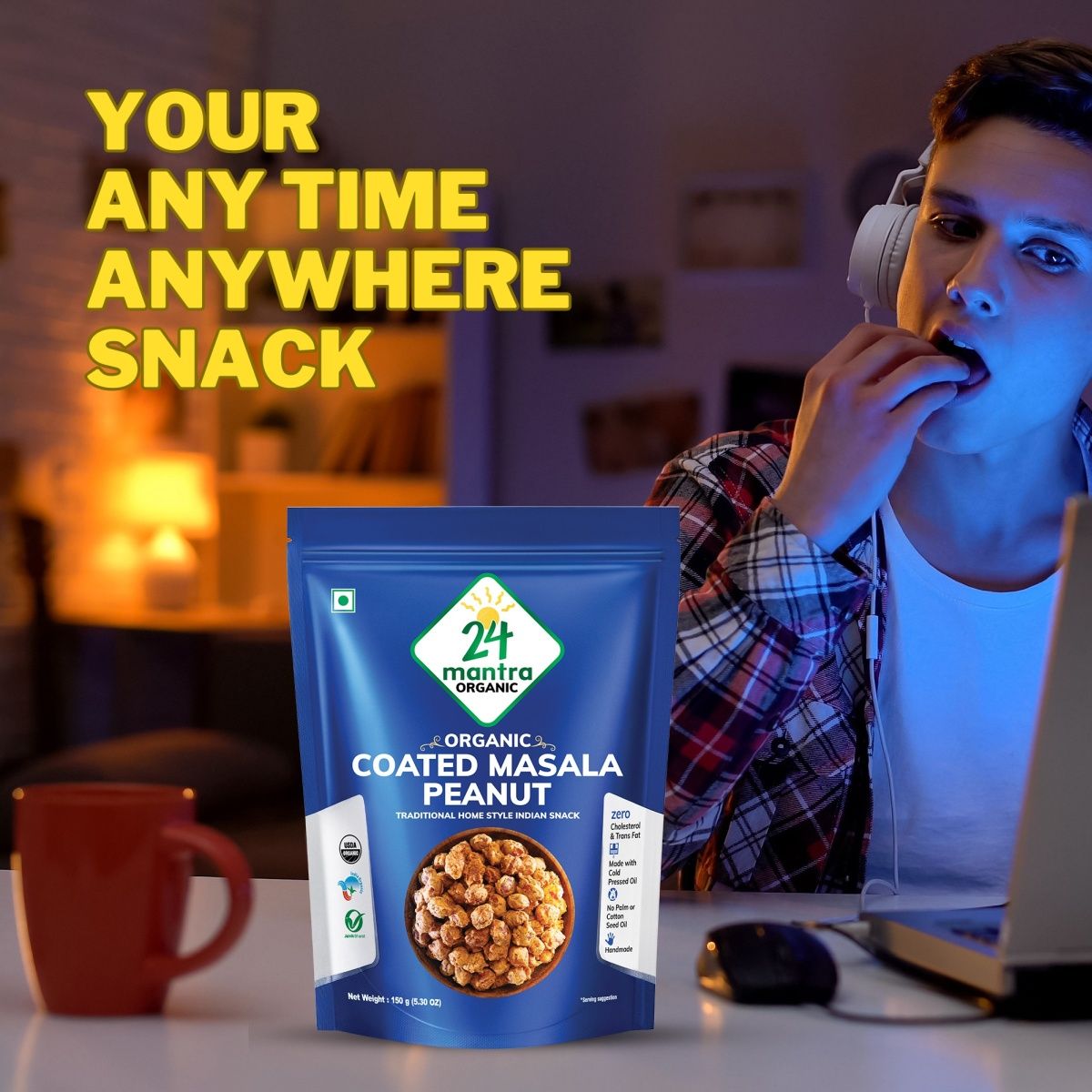 24 Mantra Organic Coated Masala Peanut