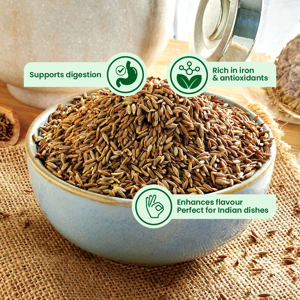 Daily Good Jeera / Cumin(200gms) & Daily Good Mustard / Rai / Sarso Small(200gms) Combo