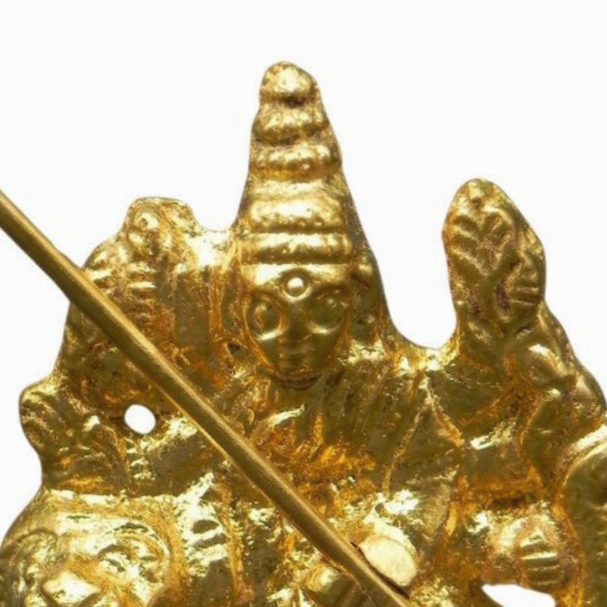 Svasti Durga Brass Idol | Gold - One Size