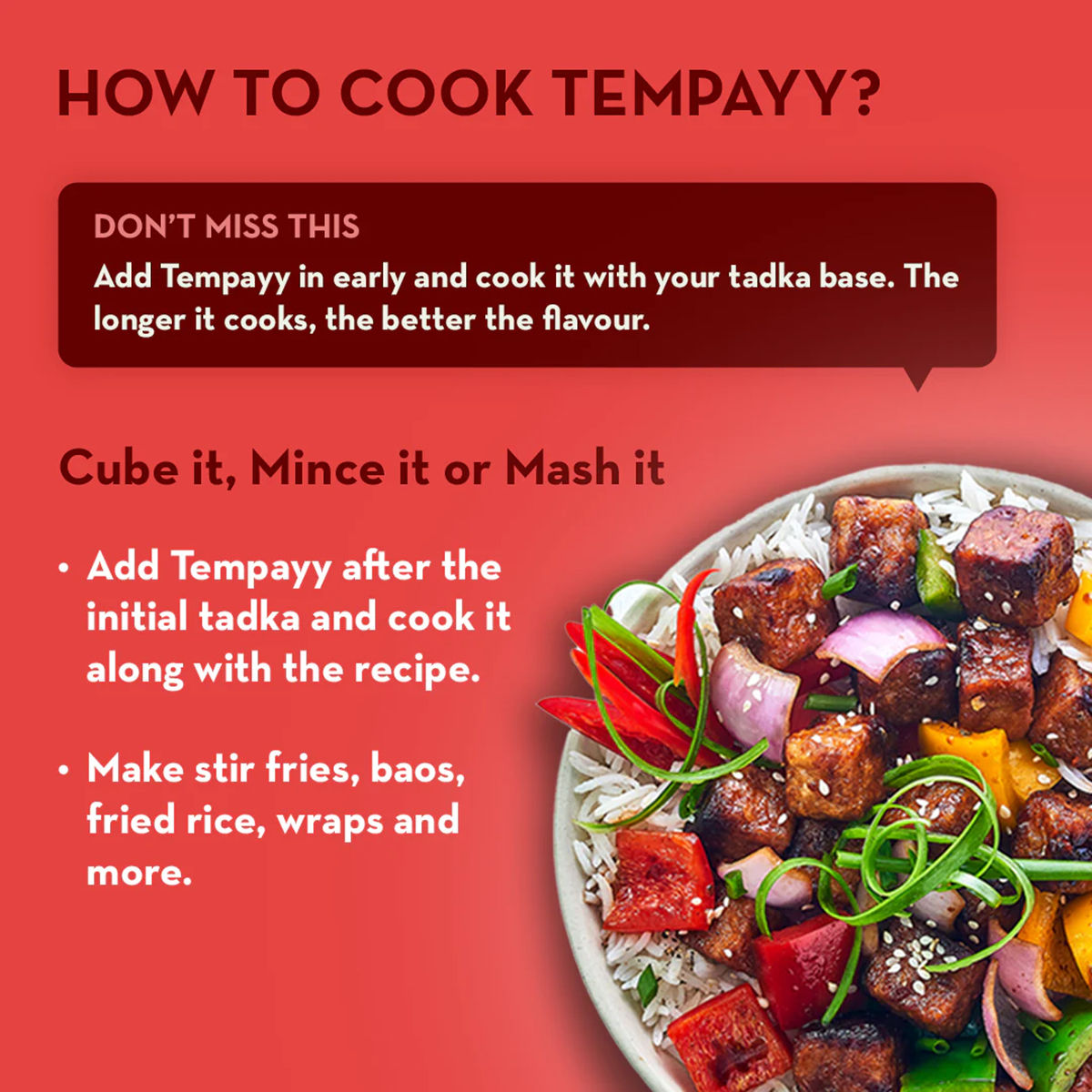 Hello Tempayy 36g Protein Tempeh Cubes | Szechuan - Low Fat & High Fibre