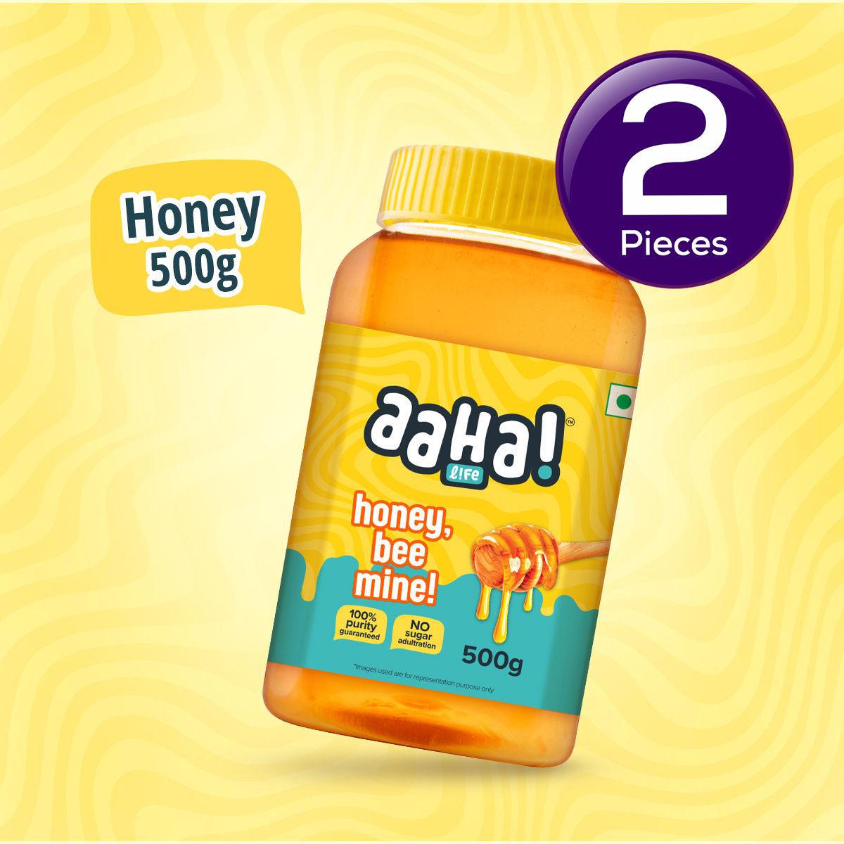 Aaha 100% Pure Honey  - No Adulteration 500 g Combo