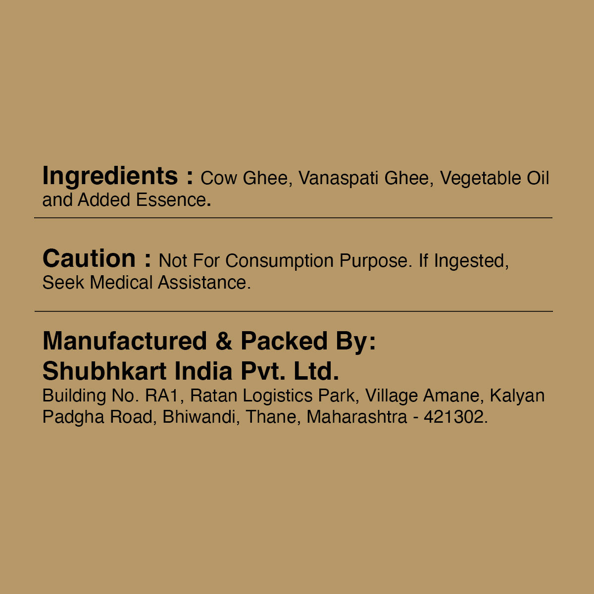 Shubhkart Darshana Puja Ghee 500 ml Combo