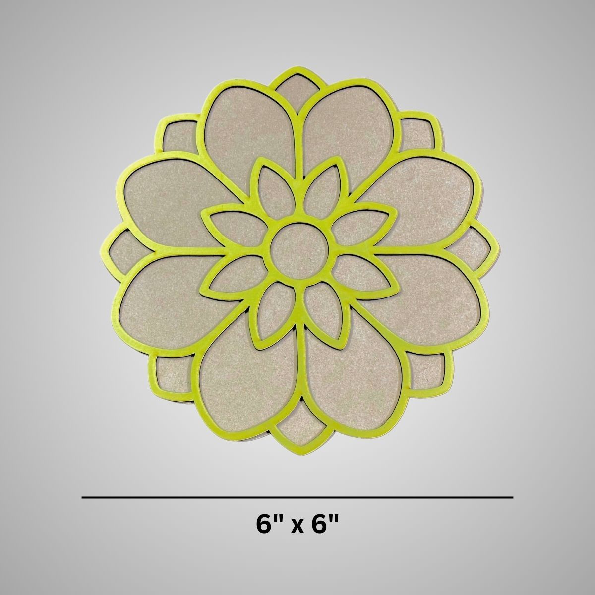 DiaCraft Rangoli Stencil - Multicolor | 6 x 6 Inch