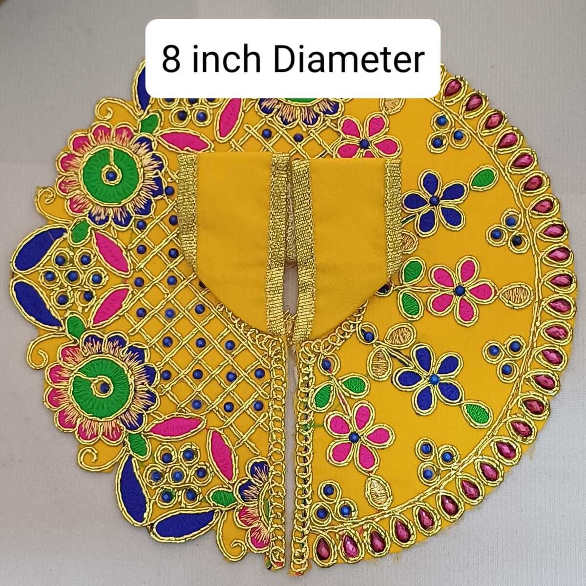 Gullak Laddoo Gopal Poshak | Size 4 | 8 inch - Yellow
