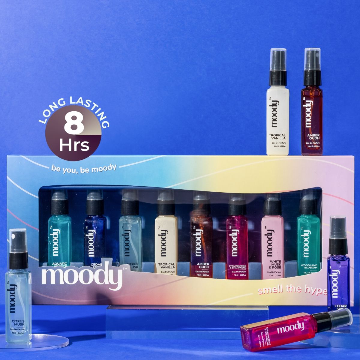 Moody Premium Perfume Gift Set Of 8 In 1 Fragrances
