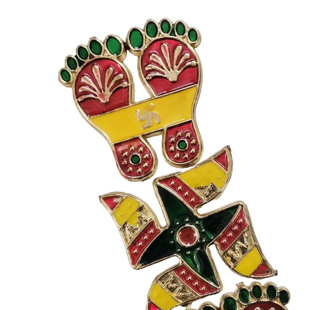 Pichai Charan & Swastik Sticker Set Of 3 (Assorted Designs)