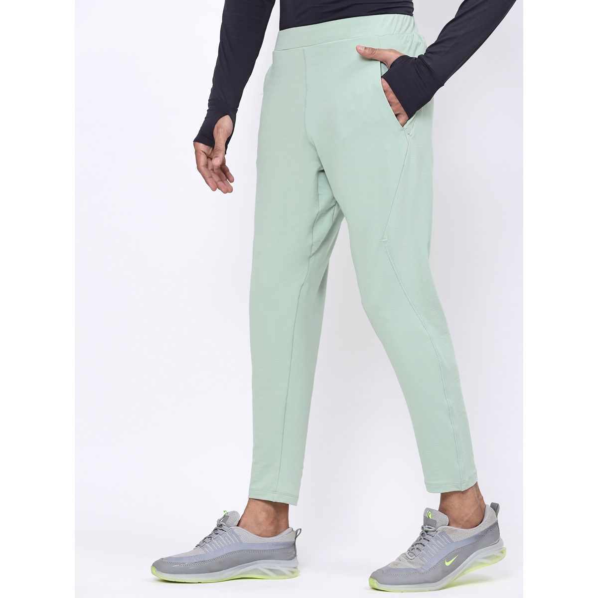 Dida Men's Track Pant Regular Comfortable Stretchable Dry-Fit | Light Green - M