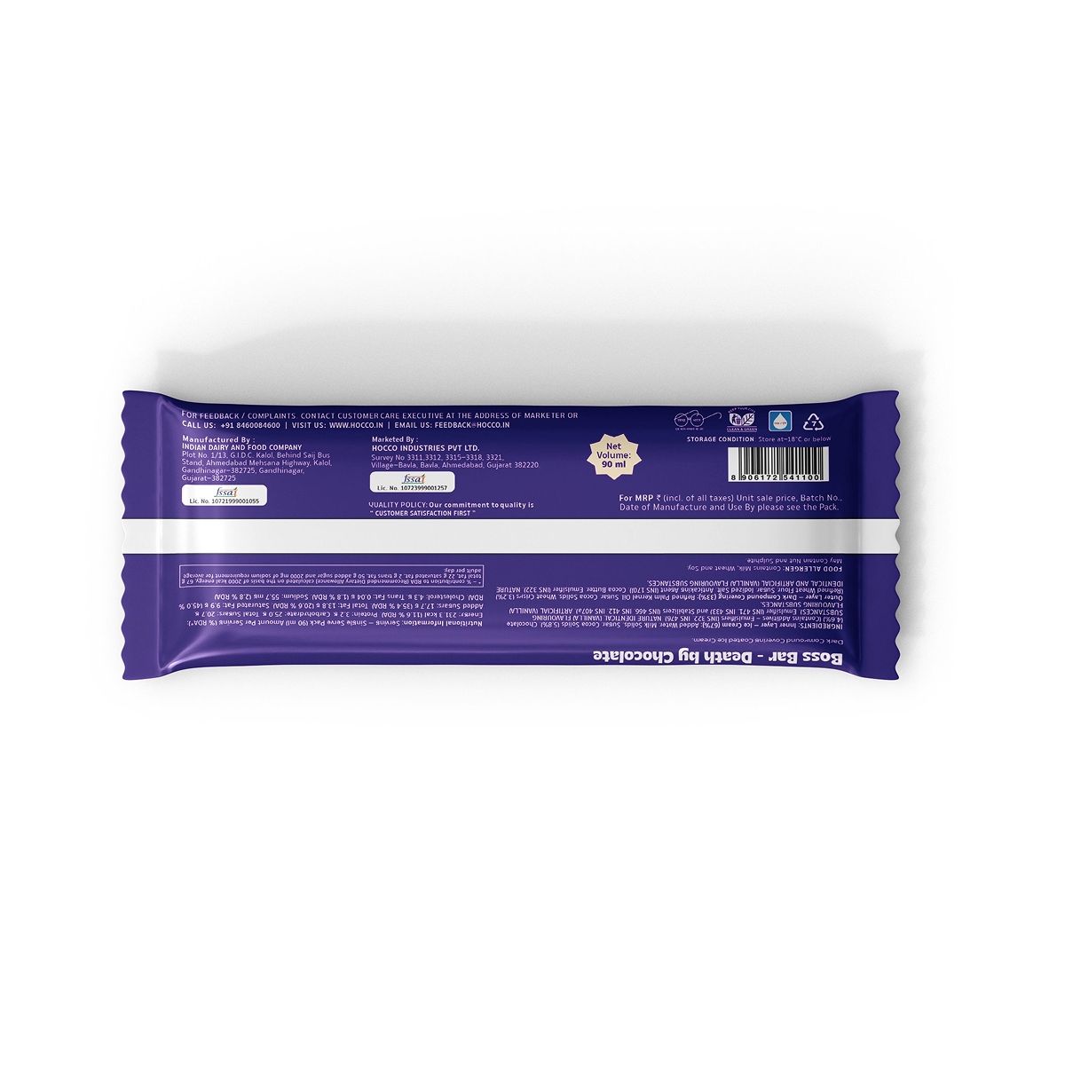 Hocco Death By Chocolate Boss Bar Ice Cream Stick 90 ml Combo