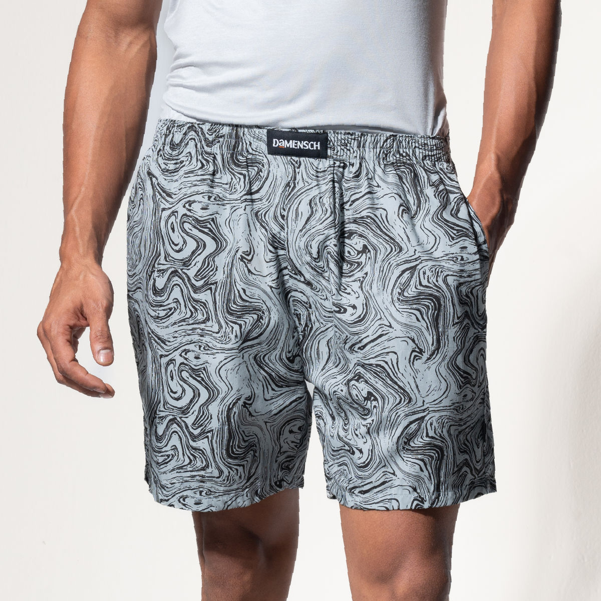 DaMENSCH Men's Cotton Boxer Shorts | Grey - L