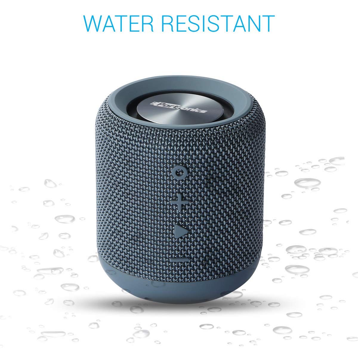 Portronics Sound Drum, Portable Bluetooth 4.2 Speaker Aux, Inbuilt Mic - Blue
