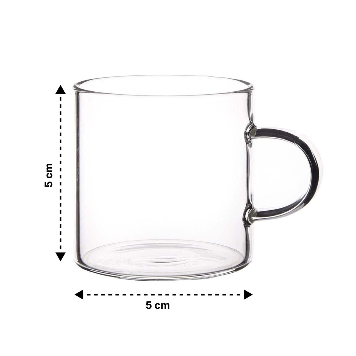 Sanjeev Kapoor Tucson High Borosilicate Mug 130 ml - Set Of 6 pcs