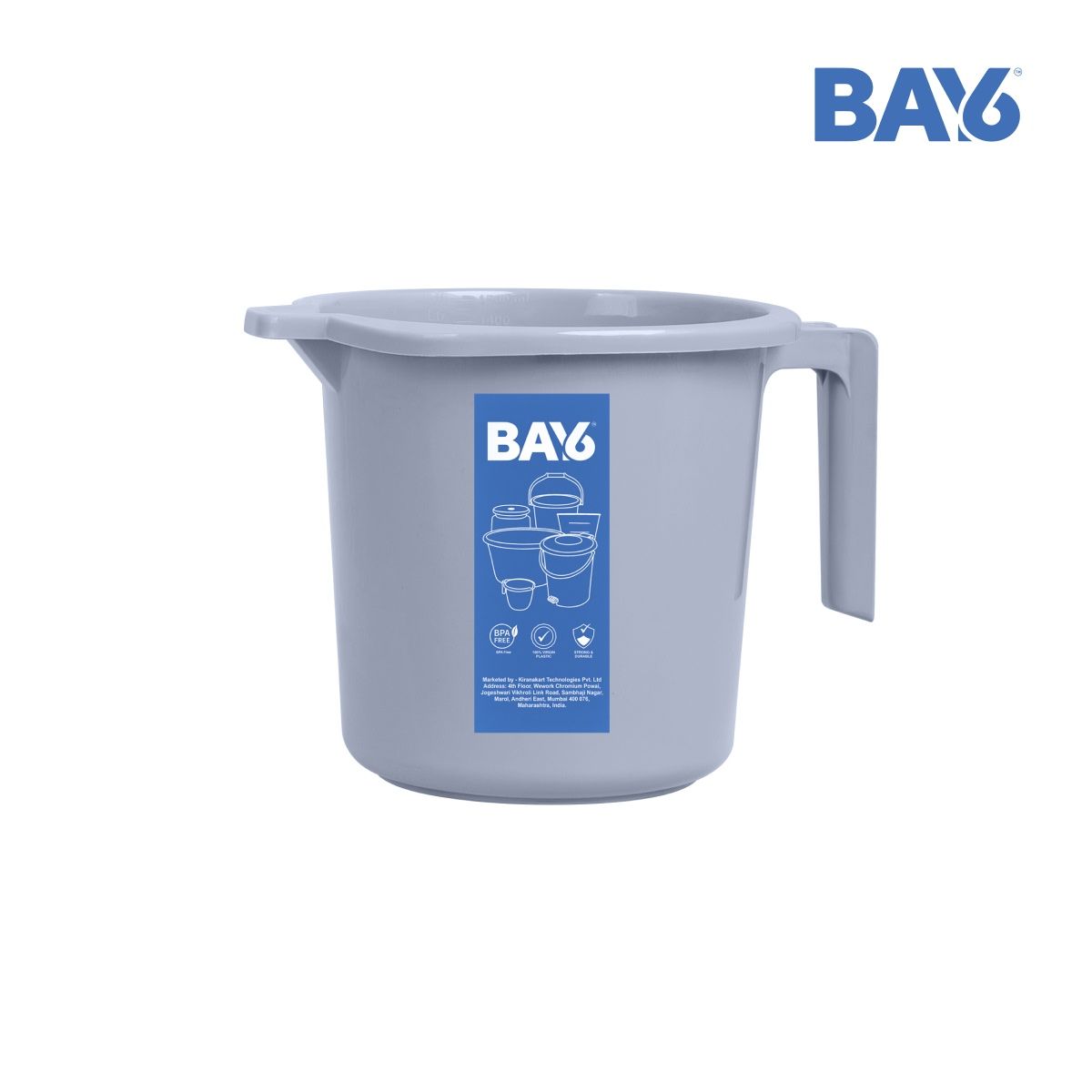 BAY6 Royce Bath Mug 1 L - Grey