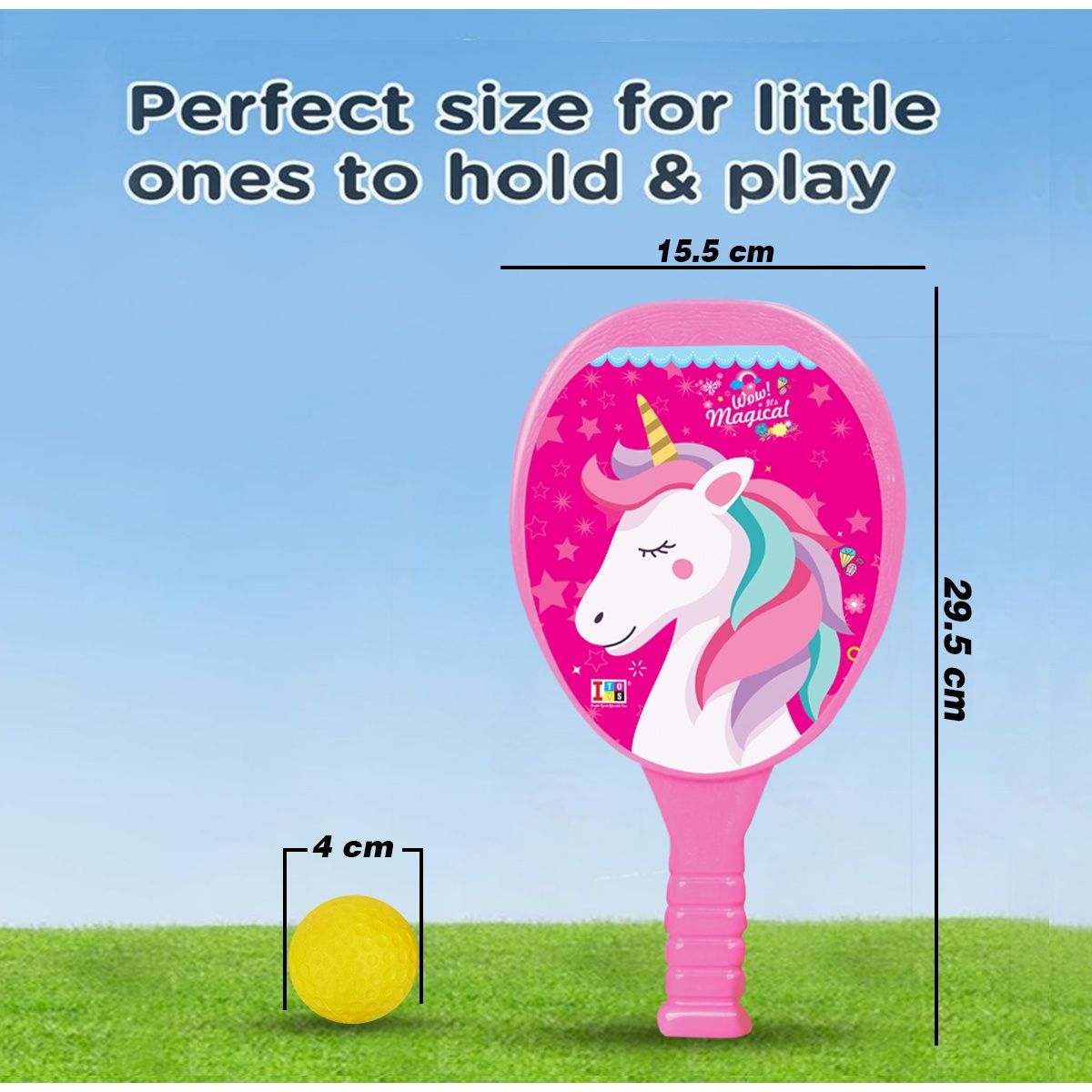 Itoys My First Plastic Racket Set- Unicorn (Colour May Vary)