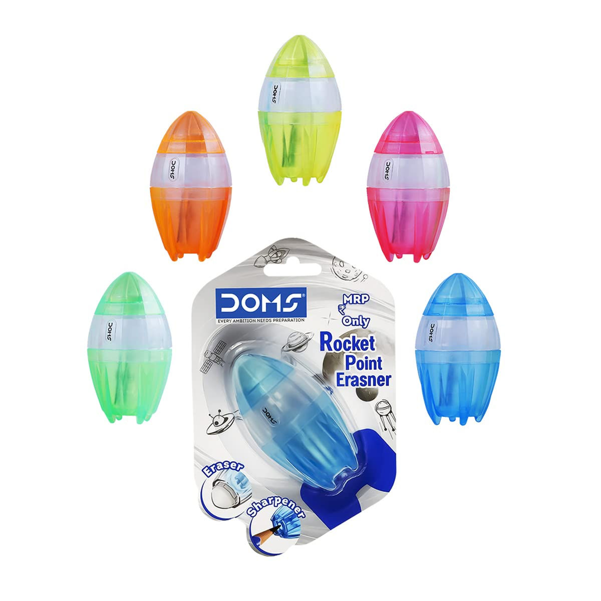 Doms Rocket Point Erasner Sharpner