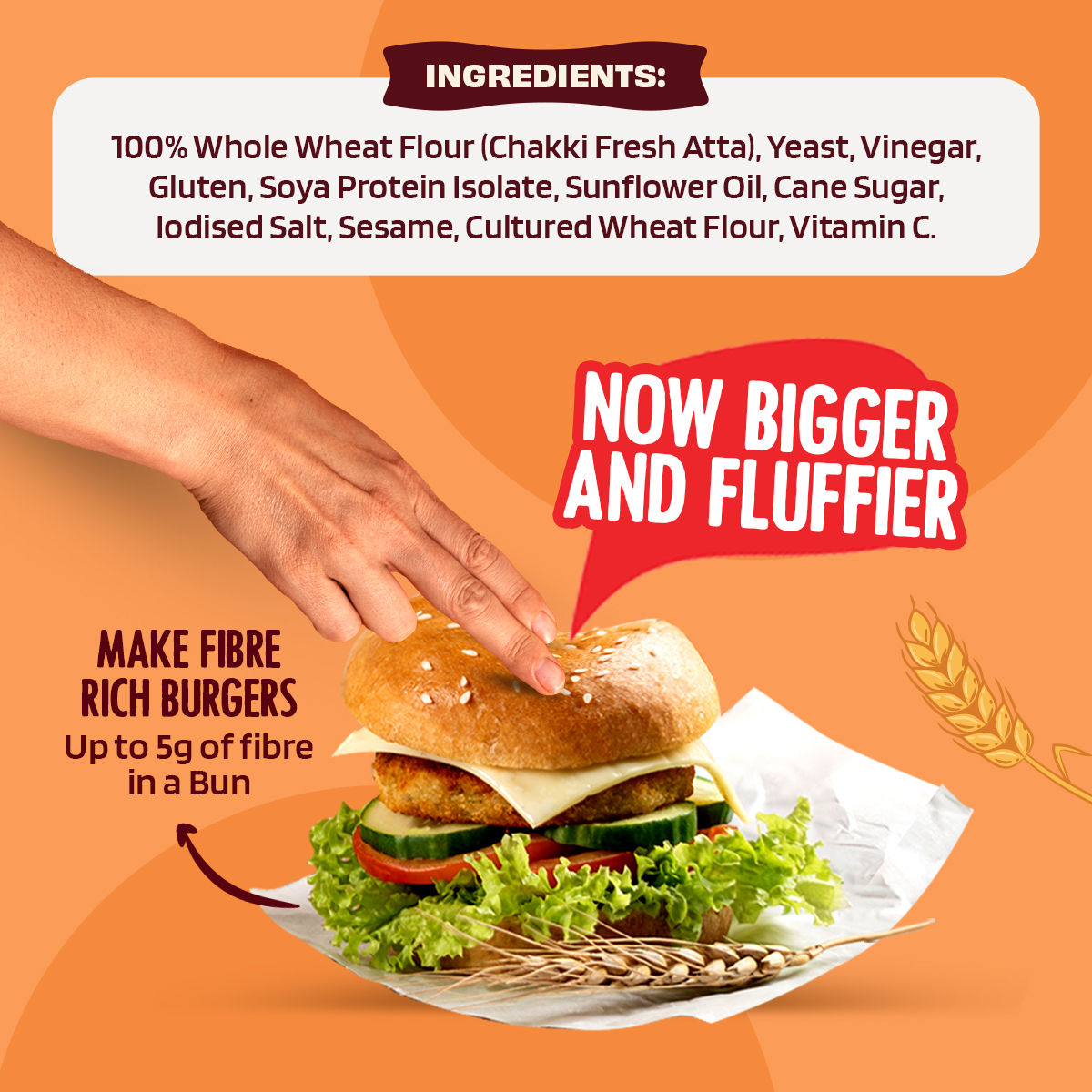 The Health Factory Zero Maida Burger BUN 120 g Combo