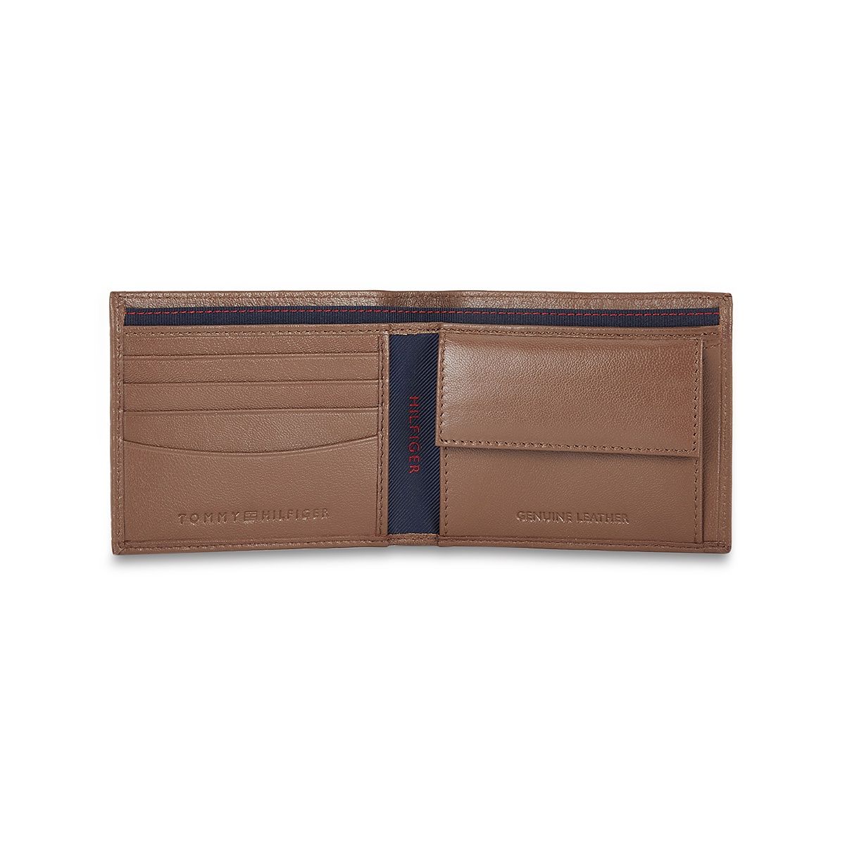 Tommy Hilfiger Men's Solid Leather Wallets | Brown - Free Size