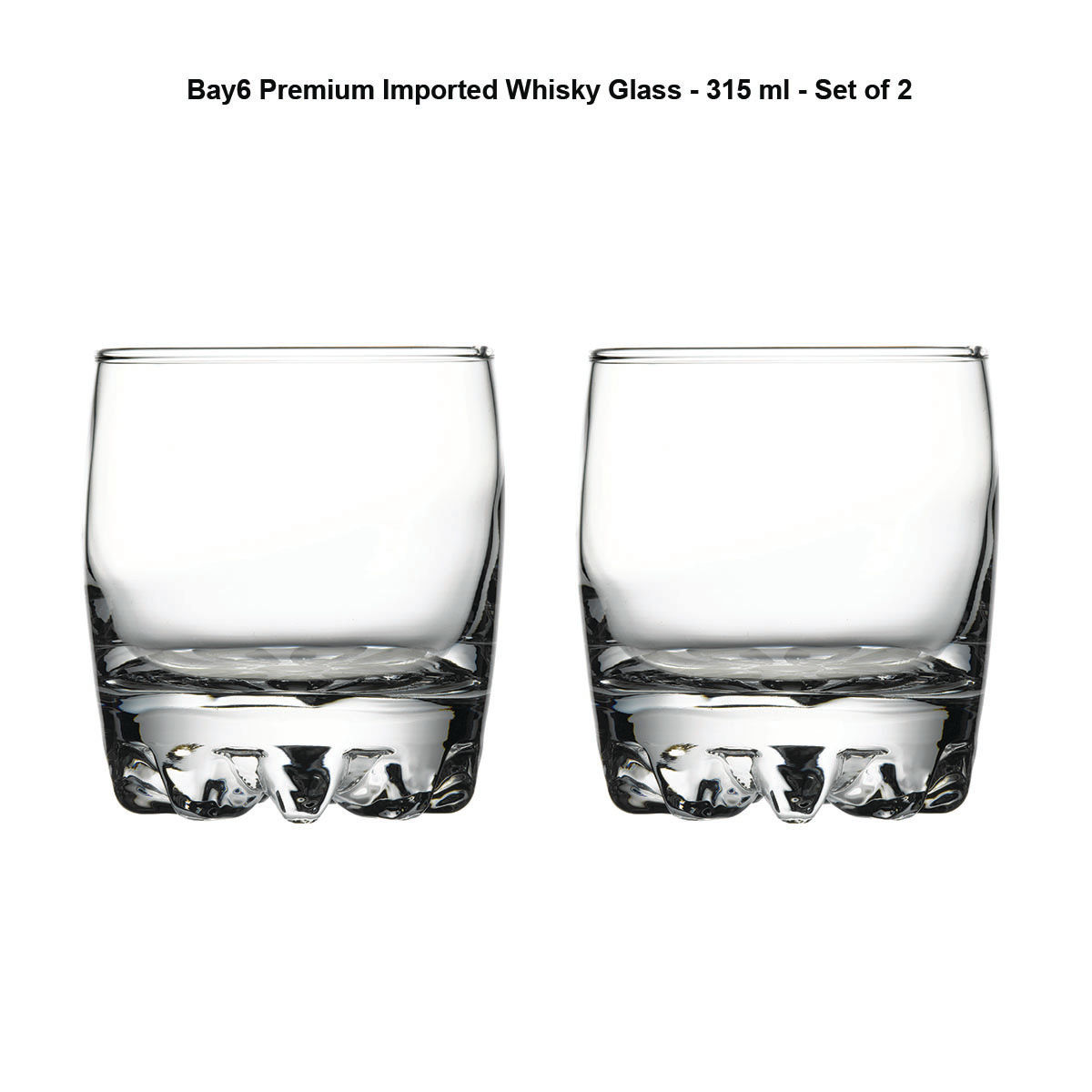 BAY6 Imported Whisky Glass Set - 315 ml | 2 pcs