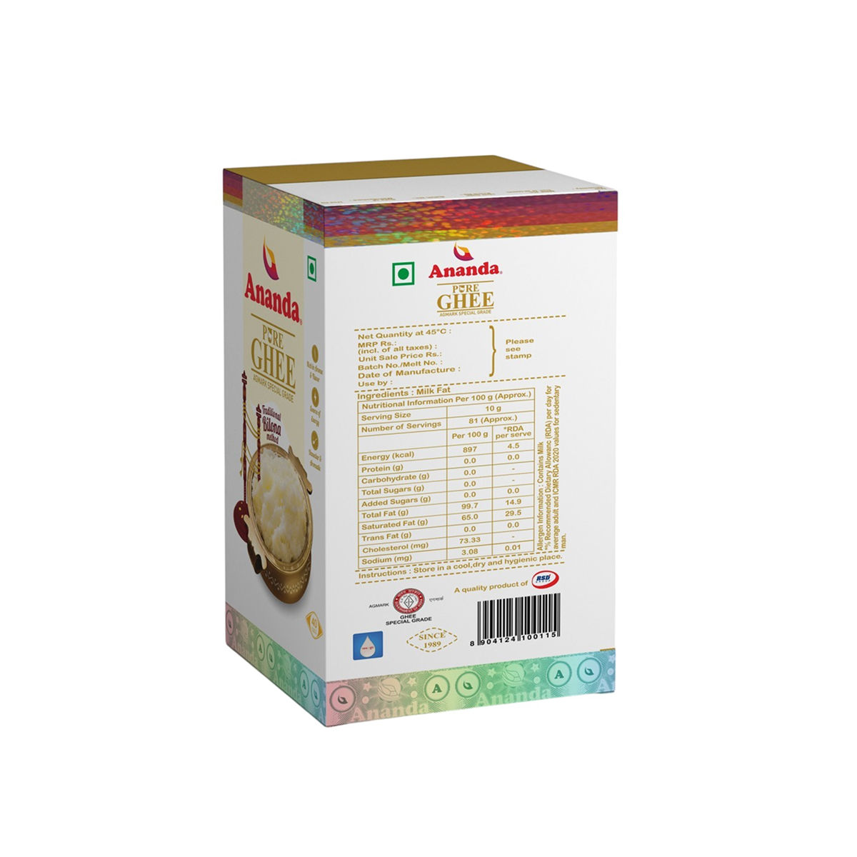 Ananda Pure Ghee | Made With Bilona 900 ml Combo