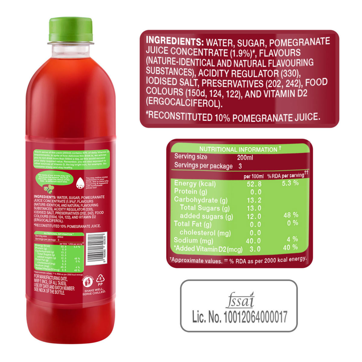 Paper Boat Swing Pomegranate Juice 600 ml Combo