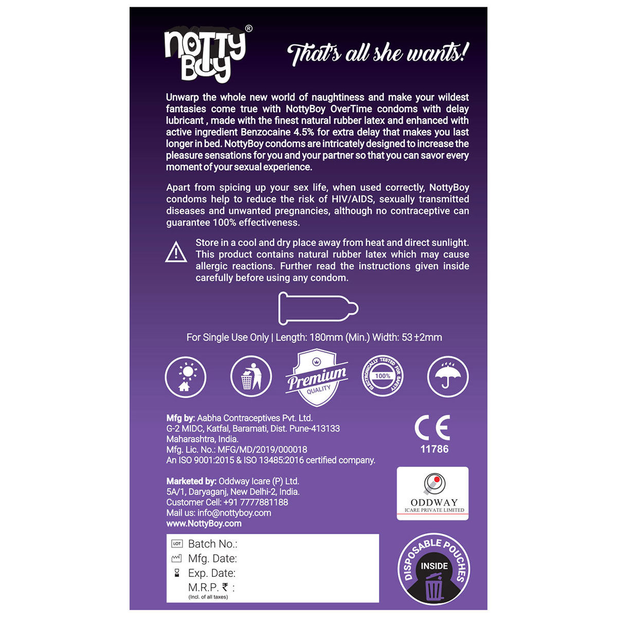 NottyBoy OverTime Extra Delay Condom