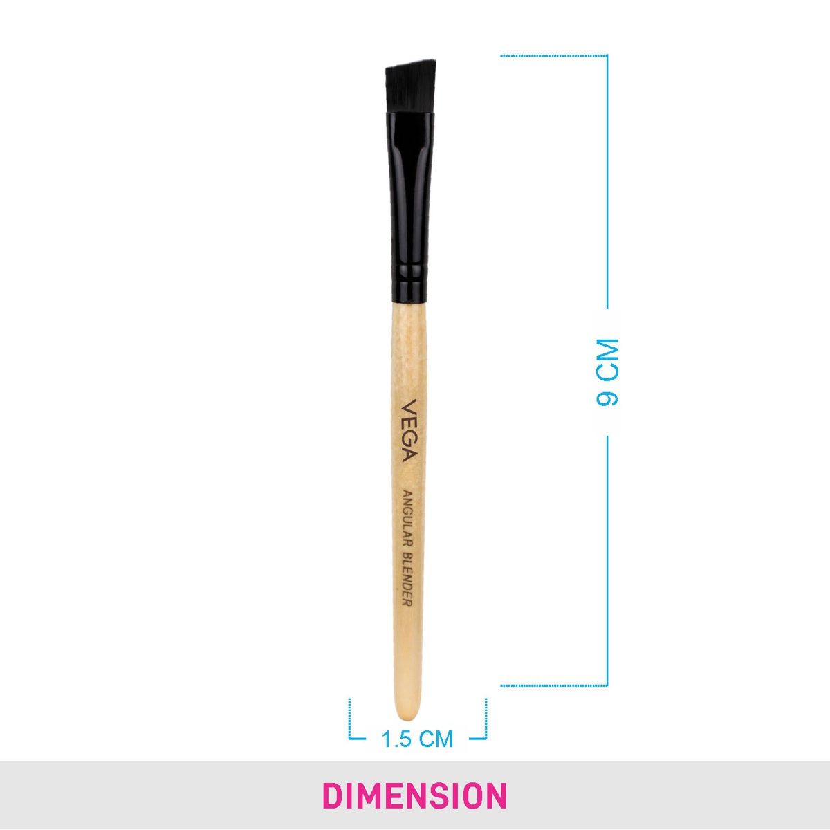 VEGA Angular Blender With Wooden Handle Make-Up Brush For Shape Your Eyebrow | Ev-07