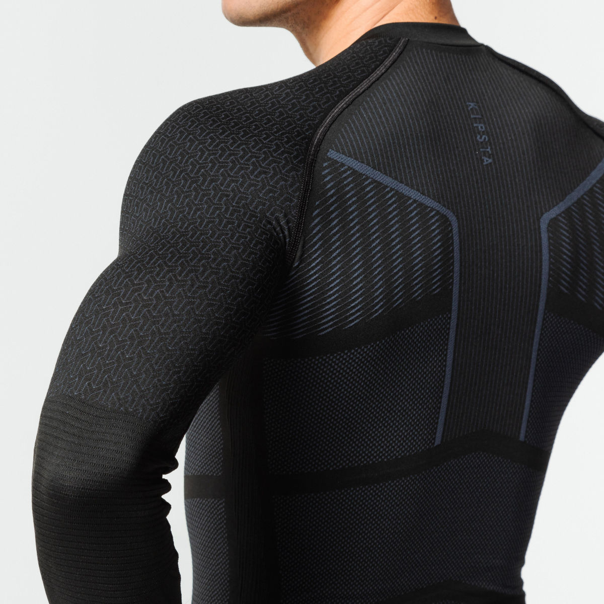 Kipsta By Decathlon Men's Quick Dry Long Sleeve Compression T-shirt | Black - S